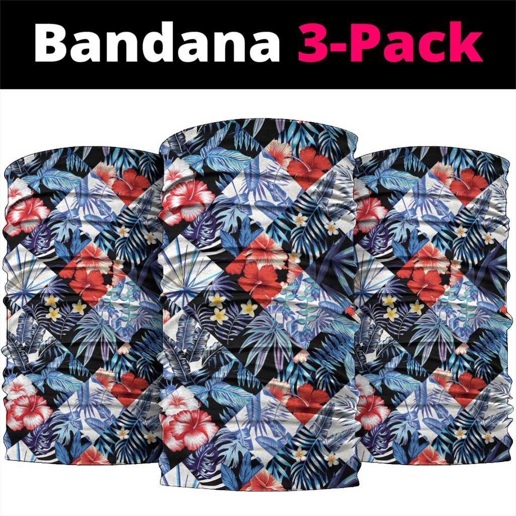 Hawaii Tropicana Blue Pattern Neck Gaiter LT01 package One Size: 25*50cm Blue - Polynesian Pride