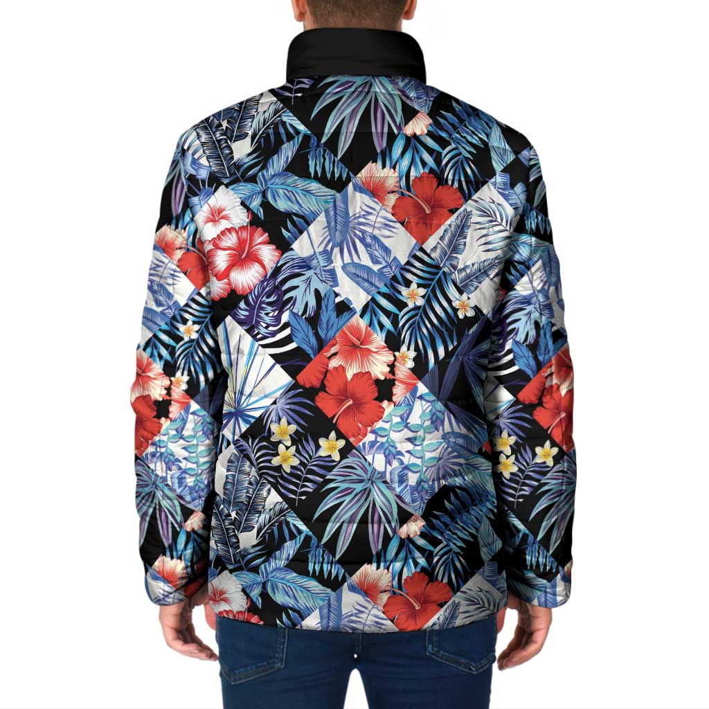 Hawaii Tropicana Blue Pattern Padded Jacket LT01 - Polynesian Pride