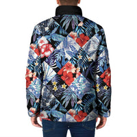 Hawaii Tropicana Blue Pattern Padded Jacket LT01 - Polynesian Pride