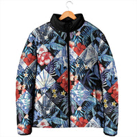 Hawaii Tropicana Blue Pattern Padded Jacket LT01 - Polynesian Pride
