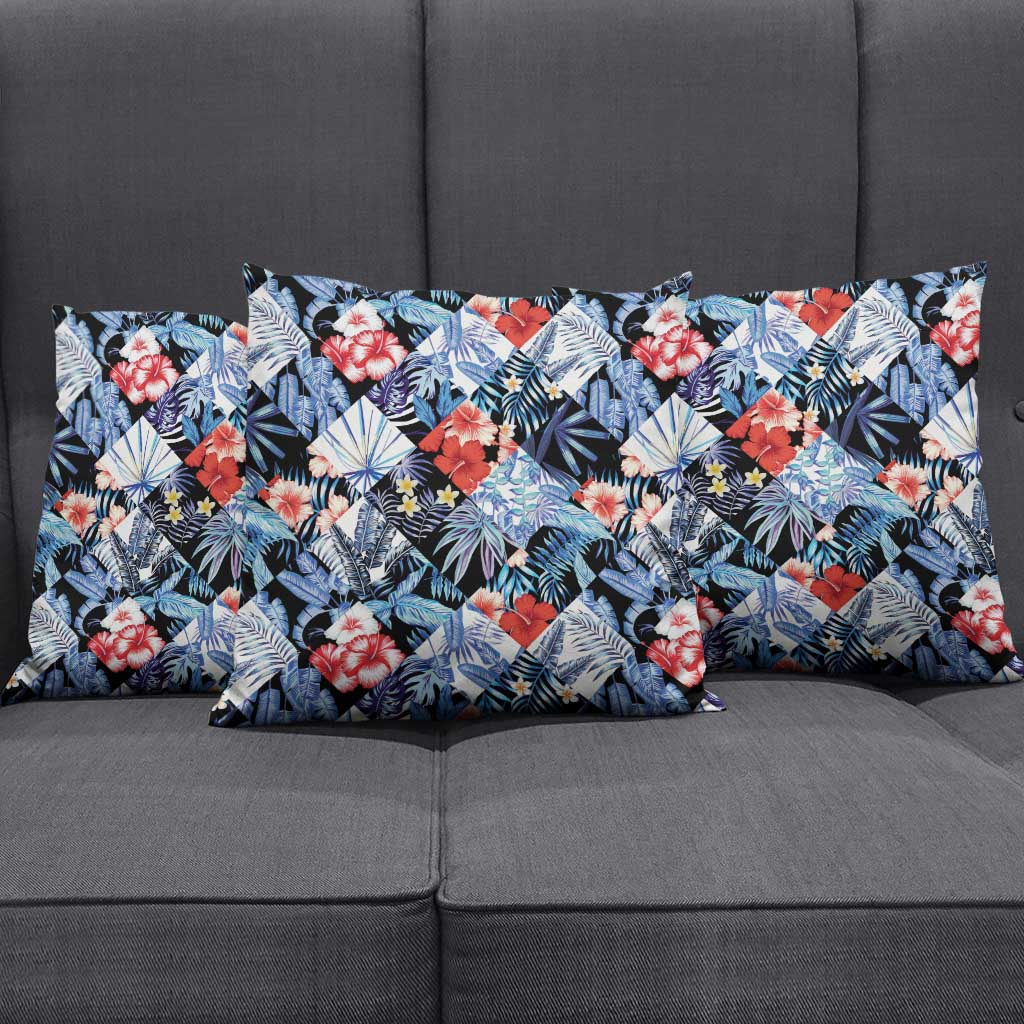 Hawaii Tropicana Blue Pattern Pillow Cover LT01 - Polynesian Pride