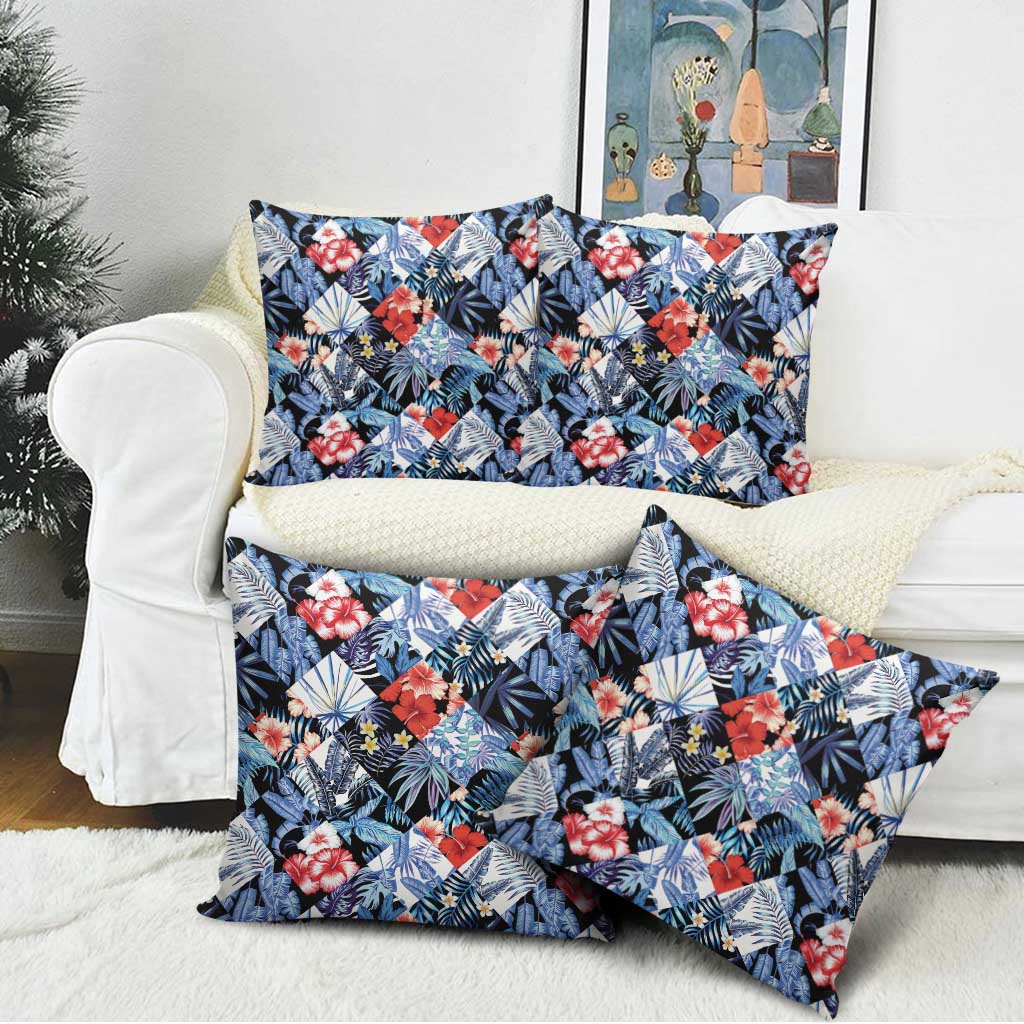 Hawaii Tropicana Blue Pattern Pillow Cover LT01 - Polynesian Pride
