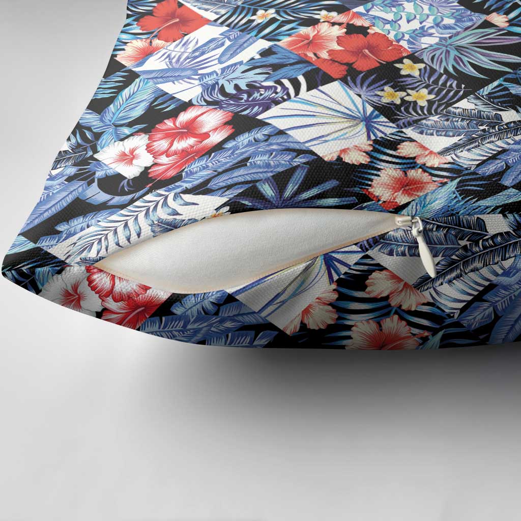 Hawaii Tropicana Blue Pattern Pillow Cover LT01 - Polynesian Pride