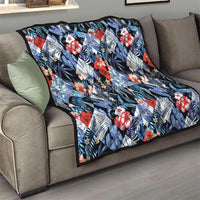 Hawaii Tropicana Blue Pattern Quilt LT01 - Polynesian Pride