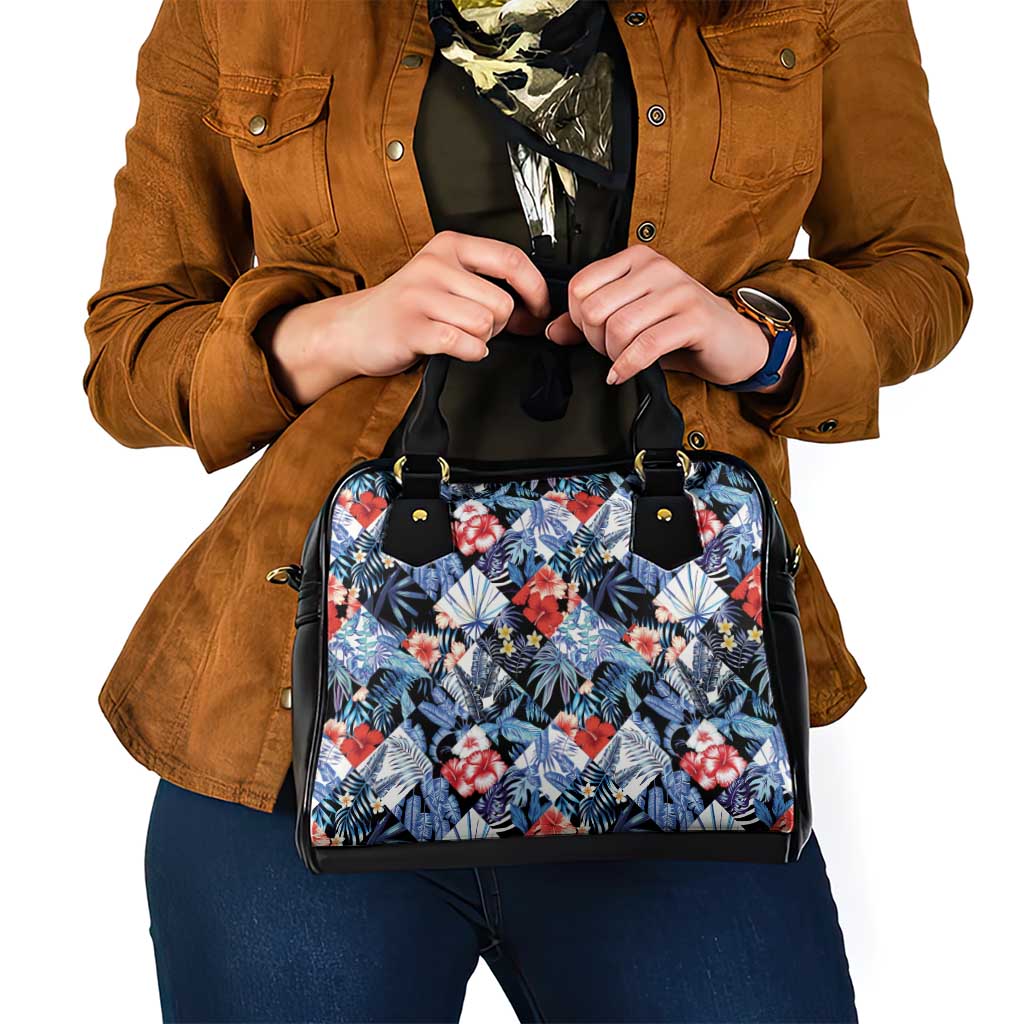 Hawaii Tropicana Blue Pattern Shoulder Handbag LT01 - Polynesian Pride