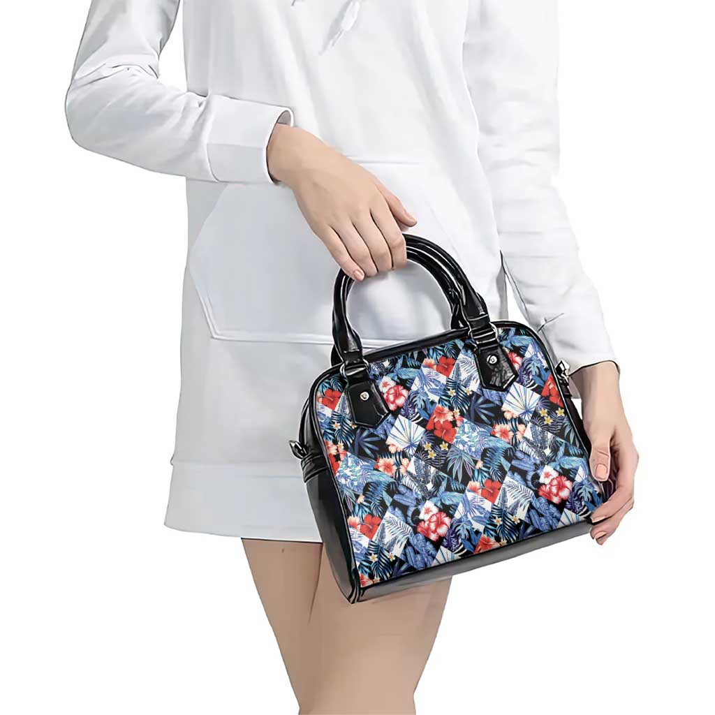 Hawaii Tropicana Blue Pattern Shoulder Handbag LT01 - Polynesian Pride