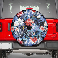 Hawaii Tropicana Blue Pattern Spare Tire Cover LT01 - Polynesian Pride