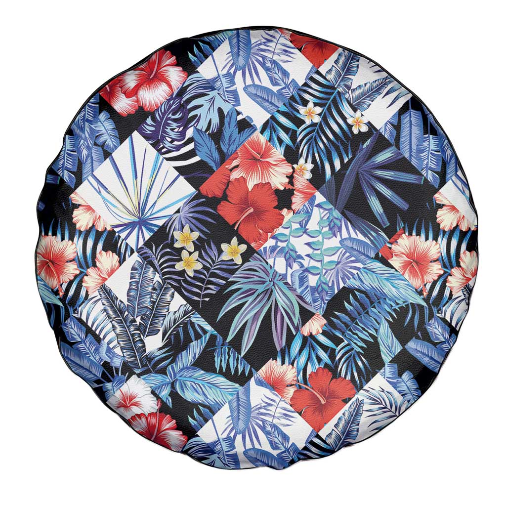 Hawaii Tropicana Blue Pattern Spare Tire Cover LT01 - Polynesian Pride