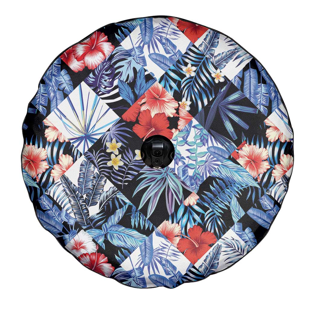 Hawaii Tropicana Blue Pattern Spare Tire Cover LT01 - Polynesian Pride