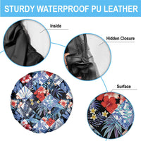 Hawaii Tropicana Blue Pattern Spare Tire Cover LT01 - Polynesian Pride