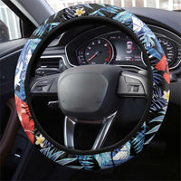 Hawaii Tropicana Blue Pattern Steering Wheel Cover LT01 - Polynesian Pride
