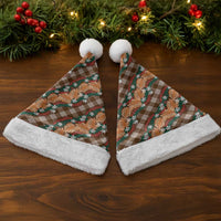 Polynesian Monstera Tiare Floral Christmas Santa Hat Chocolate Brown Tropical Plaid LT01 - Polynesian Pride