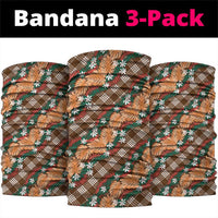 Polynesian Monstera Tiare Floral Neck Gaiter Chocolate Brown Tropical Plaid LT01 package One Size: 25*50cm Brown - Polynesian Pride