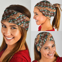 Polynesian Monstera Tiare Floral Neck Gaiter Chocolate Brown Tropical Plaid LT01 - Polynesian Pride