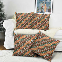 Polynesian Monstera Tiare Floral Pillow Cover Chocolate Brown Tropical Plaid LT01 - Polynesian Pride