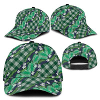 Polynesian Monstera Tiare Floral Classic Cap Forest Green Tropical Plaid LT01 - Polynesian Pride