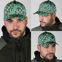 Polynesian Monstera Tiare Floral Classic Cap Forest Green Tropical Plaid LT01 - Polynesian Pride