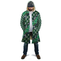Polynesian Monstera Tiare Floral Cloak Forest Green Tropical Plaid LT01 - Polynesian Pride