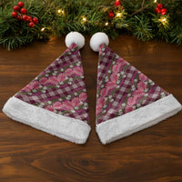 Polynesian Monstera Tiare Floral Christmas Santa Hat Fuchsia Tropical Plaid LT01 - Polynesian Pride