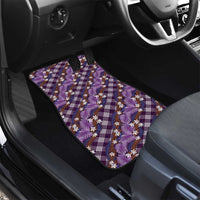 Polynesian Monstera Tiare Floral Car Mats Lavender Tropical Plaid LT01 - Polynesian Pride