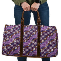 Polynesian Monstera Tiare Floral Travel Bag Lavender Tropical Plaid LT01 Purple - Polynesian Pride