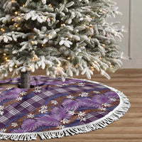 Polynesian Monstera Tiare Floral Tree Skirt Lavender Tropical Plaid LT01 - Polynesian Pride