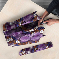 Polynesian Monstera Tiare Floral Umbrella Lavender Tropical Plaid LT01 - Polynesian Pride