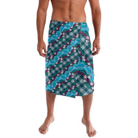 Polynesian Monstera Tiare Floral Lavalava Dark Teal Tropical Plaid LT01 Teal - Polynesian Pride