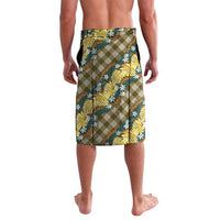 Polynesian Monstera Tiare Floral Lavalava Yellow Tropical Plaid LT01 - Polynesian Pride