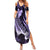 Polynesian Women Day 2024 Family Matching Summer Maxi Dress and Hawaiian Shirt Hibiscus Girl Tribal LT01 Mom's Dress Purple - Polynesian Pride