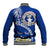 Northern Mariana Islands Commonwealth Day 2024 Baseball Jacket Dolphin With Plumeria Flower LT01 - Polynesian Pride