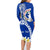 Northern Mariana Islands Commonwealth Day 2024 Family Matching Long Sleeve Bodycon Dress and Hawaiian Shirt Dolphin With Plumeria Flower LT01 - Polynesian Pride