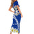 Northern Mariana Islands Commonwealth Day 2024 Family Matching Short Sleeve Bodycon Dress and Hawaiian Shirt Dolphin With Plumeria Flower LT01 - Polynesian Pride