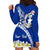 Northern Mariana Islands Commonwealth Day 2024 Hoodie Dress Dolphin With Plumeria Flower LT01 - Polynesian Pride