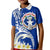 Northern Mariana Islands Commonwealth Day 2024 Kid Polo Shirt Dolphin With Plumeria Flower LT01 Kid Blue - Polynesian Pride