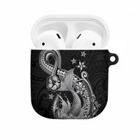 Hawaii Mermaid Monotone AirPods Case Polynesian Pattern Fish Hook LT01 Black - Polynesian Pride