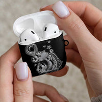 Hawaii Mermaid Monotone AirPods Case Polynesian Pattern Fish Hook LT01 - Polynesian Pride