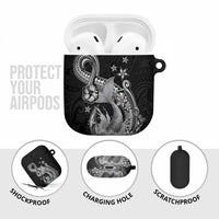 Hawaii Mermaid Monotone AirPods Case Polynesian Pattern Fish Hook LT01 - Polynesian Pride