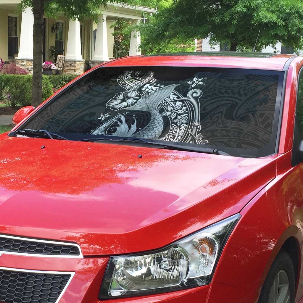 Hawaii Mermaid Monotone Auto Sun Shade Polynesian Pattern Fish Hook LT01 - Polynesian Pride