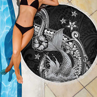 Hawaii Mermaid Monotone Beach Blanket Polynesian Pattern Fish Hook LT01 - Polynesian Pride