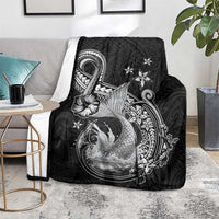Hawaii Mermaid Monotone Blanket Polynesian Pattern Fish Hook LT01 - Polynesian Pride