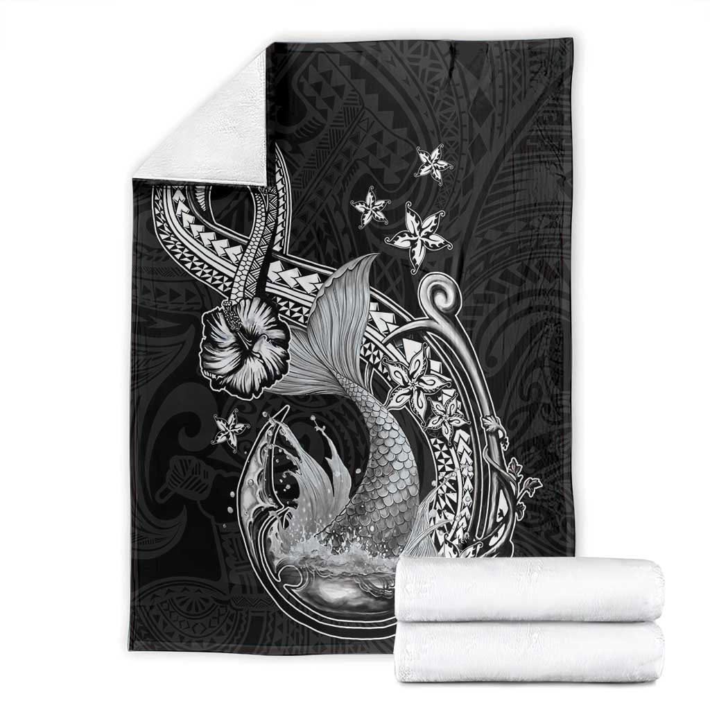 Hawaii Mermaid Monotone Blanket Polynesian Pattern Fish Hook LT01 - Polynesian Pride