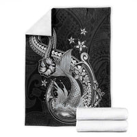 Hawaii Mermaid Monotone Blanket Polynesian Pattern Fish Hook LT01 - Polynesian Pride