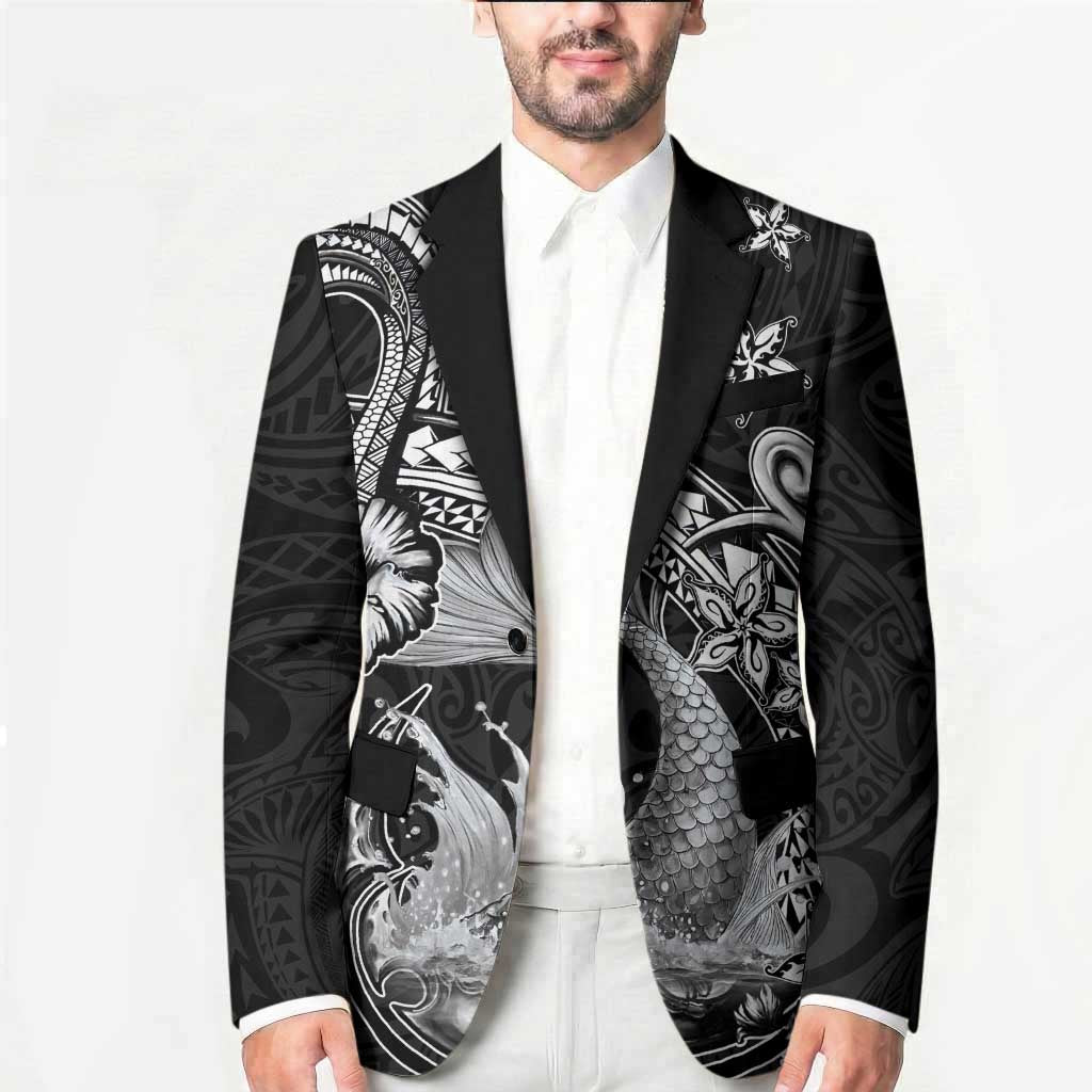 Hawaii Mermaid Monotone Blazer Polynesian Pattern Fish Hook LT01 - Polynesian Pride