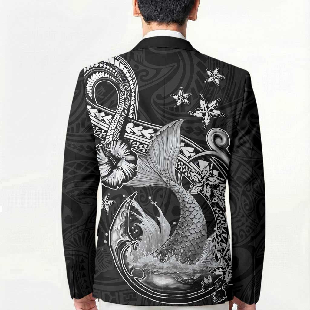 Hawaii Mermaid Monotone Blazer Polynesian Pattern Fish Hook LT01 - Polynesian Pride
