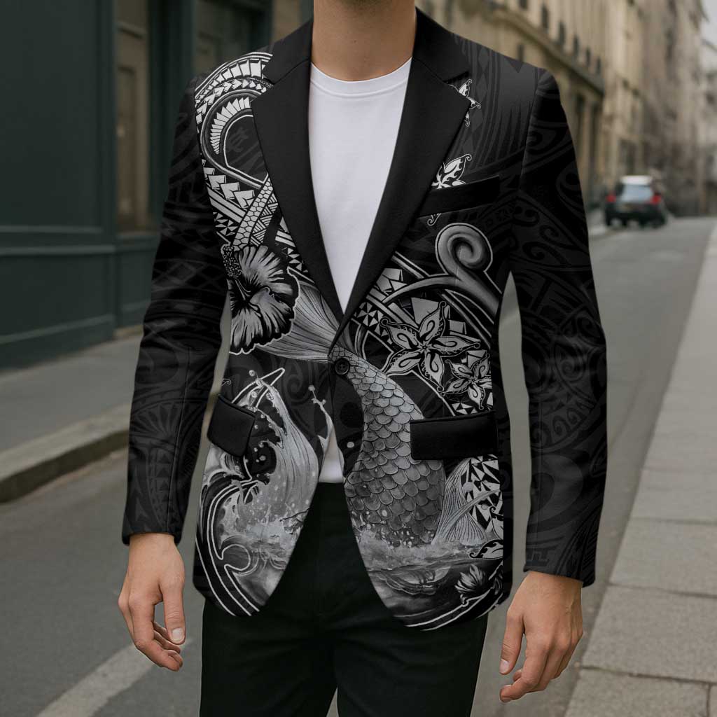 Hawaii Mermaid Monotone Blazer Polynesian Pattern Fish Hook LT01 - Polynesian Pride