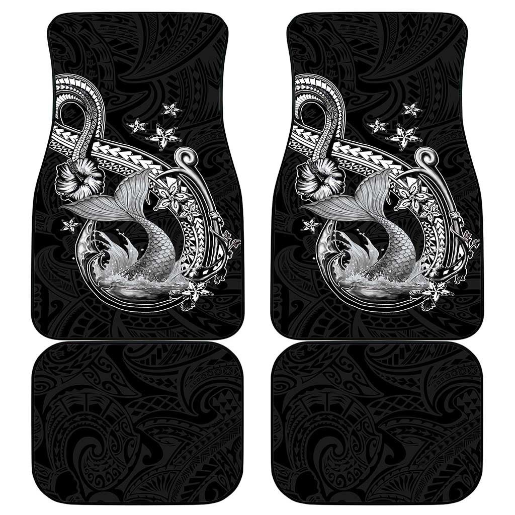 Hawaii Mermaid Monotone Car Mats Polynesian Pattern Fish Hook LT01 - Polynesian Pride