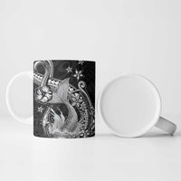 Hawaii Mermaid Monotone Ceramic Mug Polynesian Pattern Fish Hook LT01 - Polynesian Pride