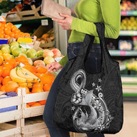 Hawaii Mermaid Monotone Grocery Bag Polynesian Pattern Fish Hook LT01 - Polynesian Pride