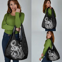 Hawaii Mermaid Monotone Grocery Bag Polynesian Pattern Fish Hook LT01 - Polynesian Pride